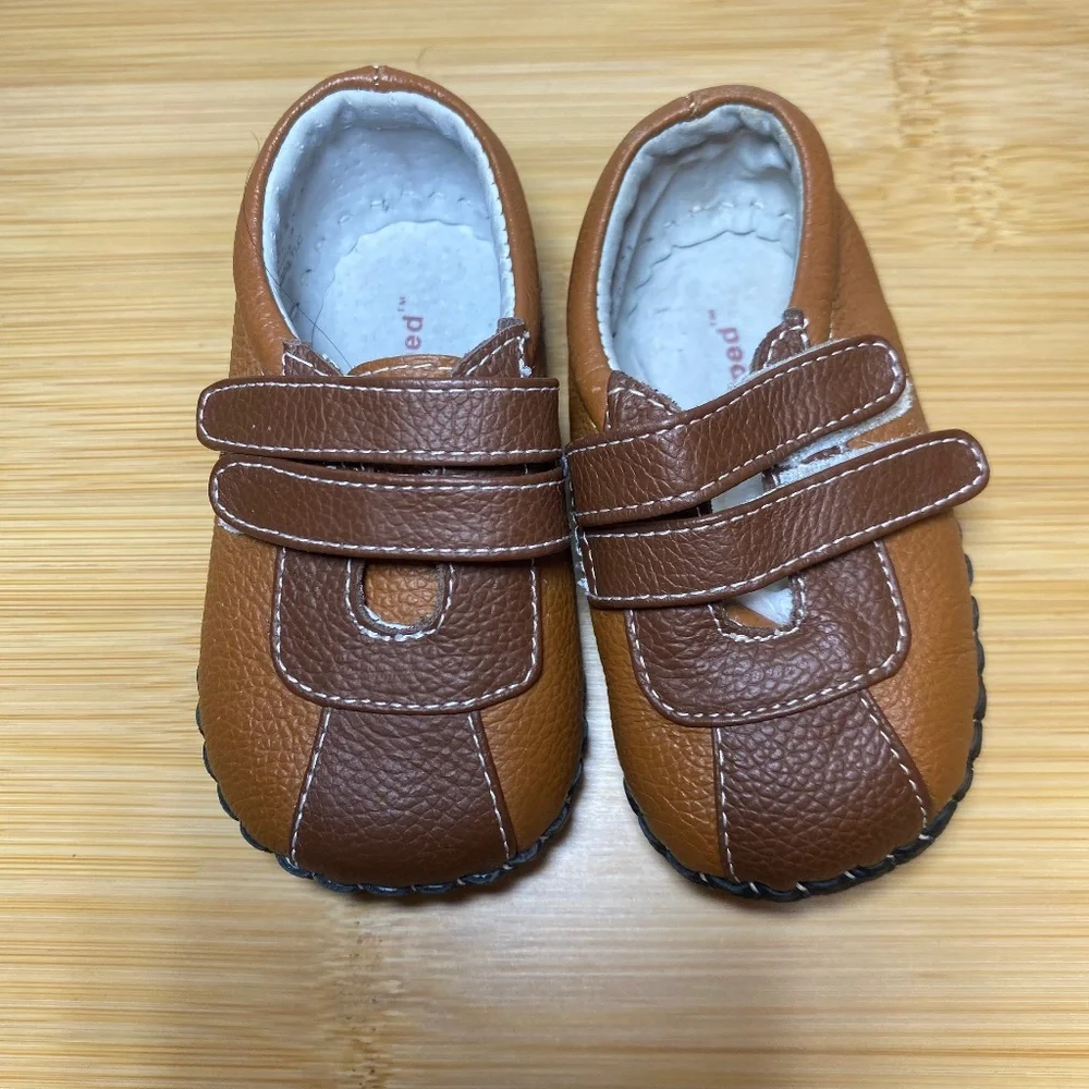 Pediped Leather Brown Loafer  Baby Shoe 6-12m
